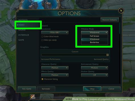 Play in windowed mode .